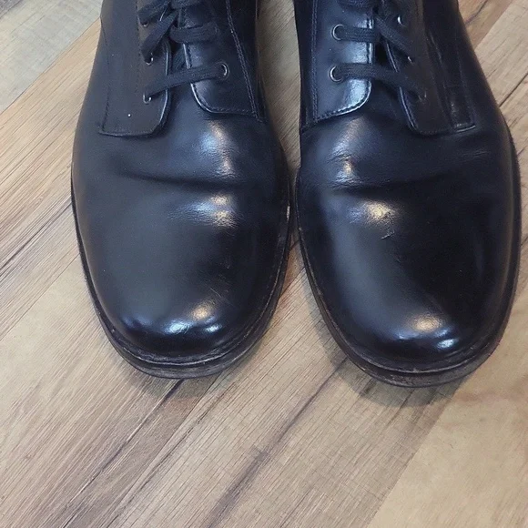 COLE HAAN Nike Air Black Leather Military Boot - O11062 - Picture 2 of 15